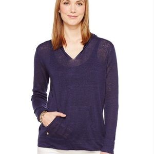 Lilly Pulitzer Navy Medina Linen Sweater